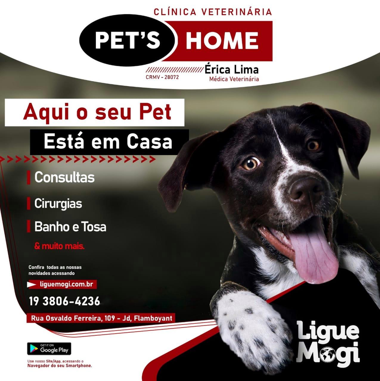 Capa Pets Home - Clínica Veterinária  - Mogi Mirim