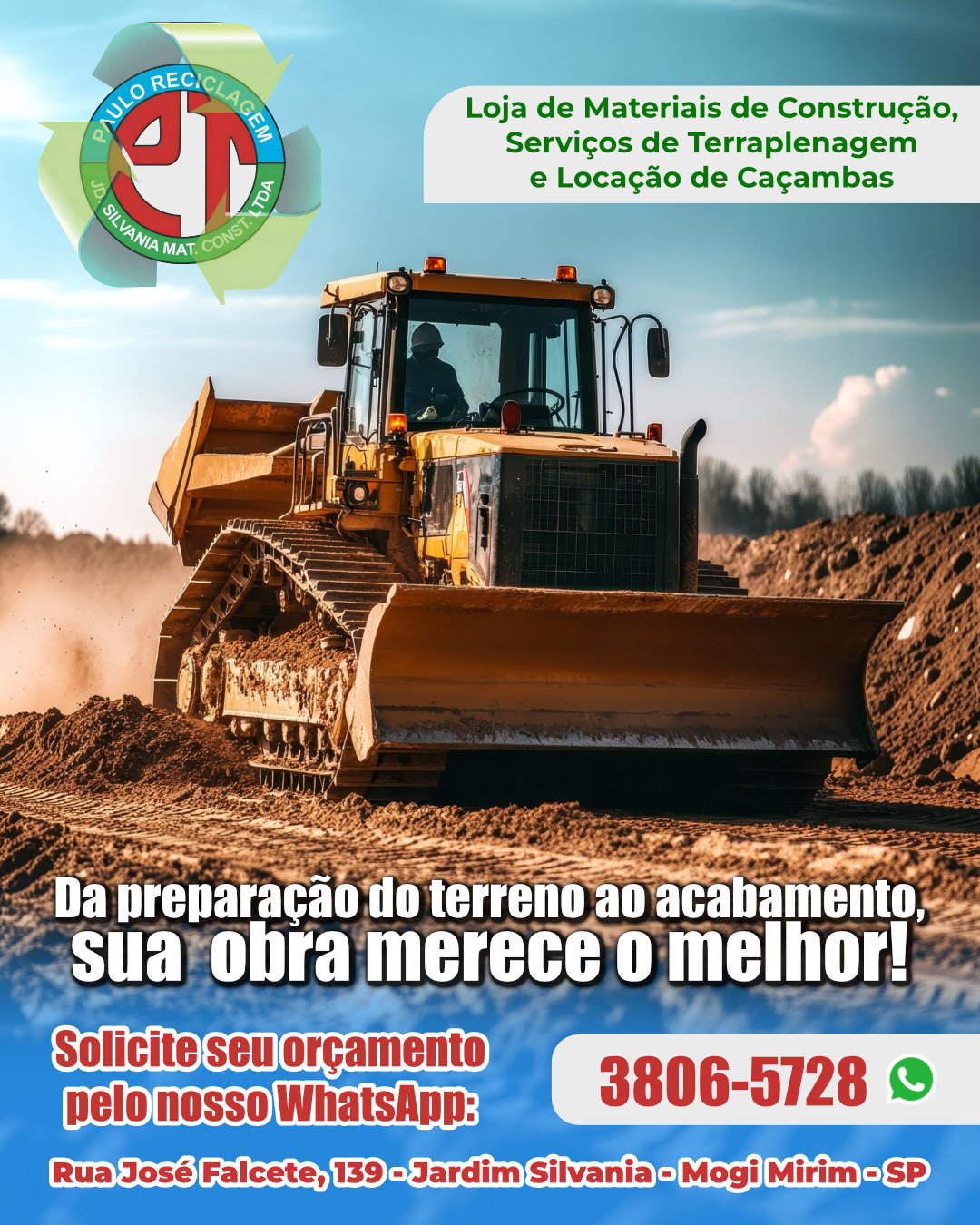 Paulo Terraplenagem  Materiais  de Construção Mogi Mirim